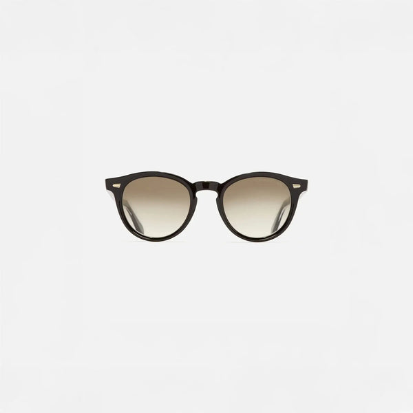 Cutler and Gross Round Sunglasses 9378 in Black. front view.|black