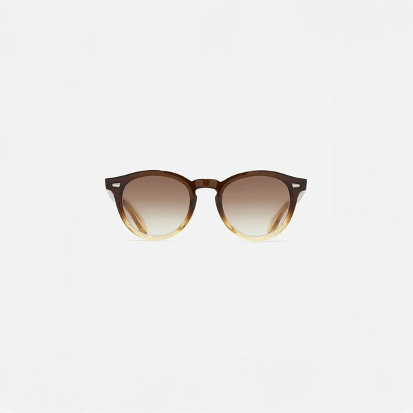 Cutler and Gross Round Sunglasses 9378 in Honeyburst, front view.