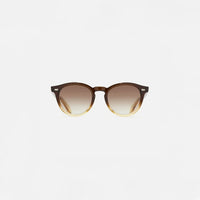 Cutler and Gross Round Sunglasses 9378 in Honeyburst, front view.|honeyburst