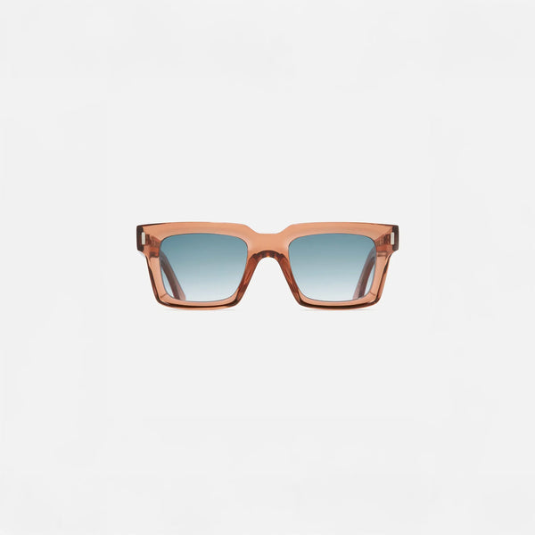 Cutler and Gross Square Sunglasses 1386 in Crystal Peach, front view.