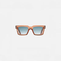 Cutler and Gross Square Sunglasses 1386 in Crystal Peach, front view.