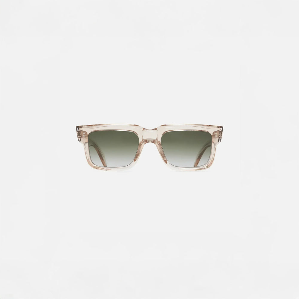 Cutler and Gross Square Sunglasses 1403 in Sand Crystal, front view.