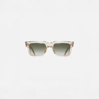 Cutler and Gross Square Sunglasses 1403 in Sand Crystal, front view.