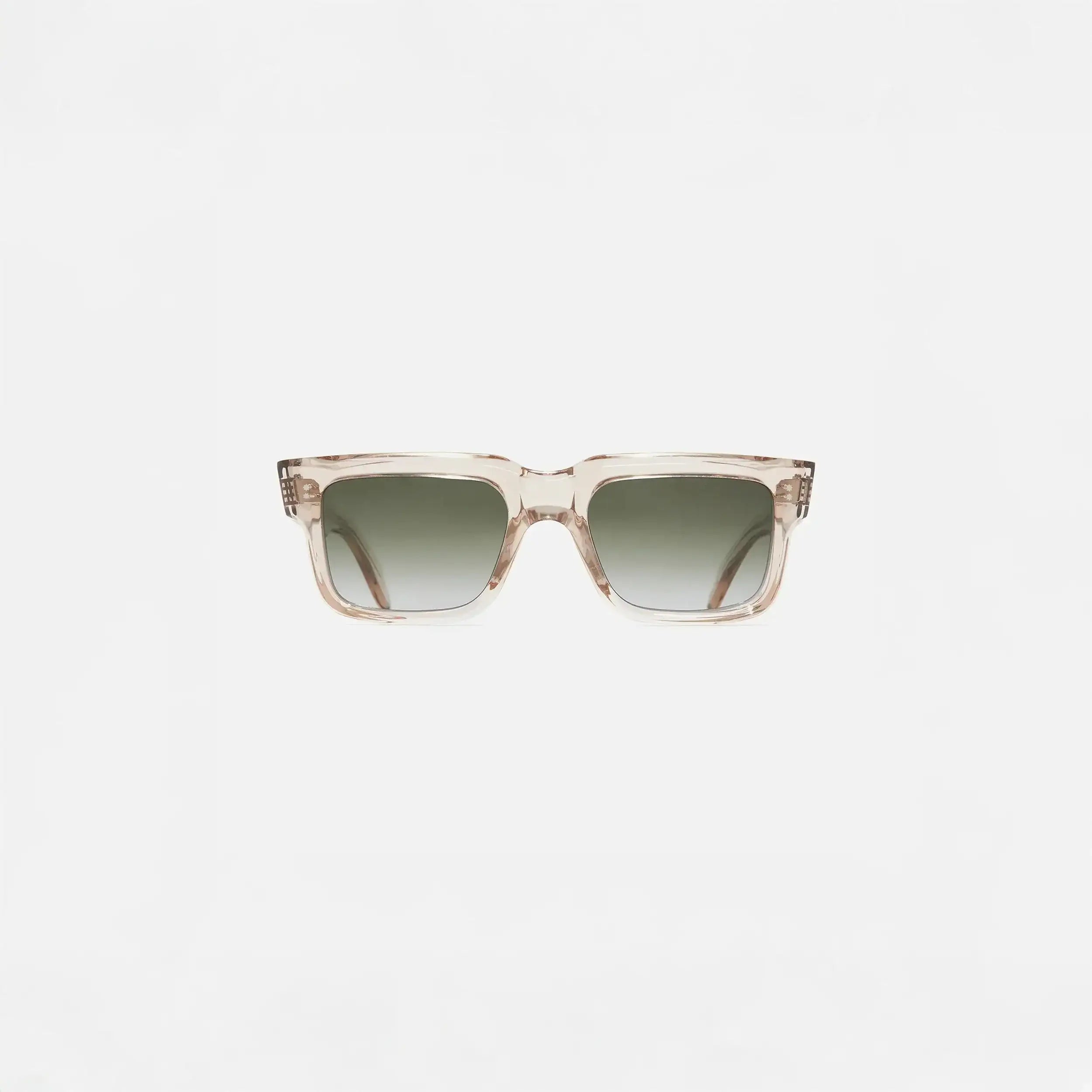 Cutler and Gross Square Sunglasses 1403 in Sand Crystal, front view.|sand crystal