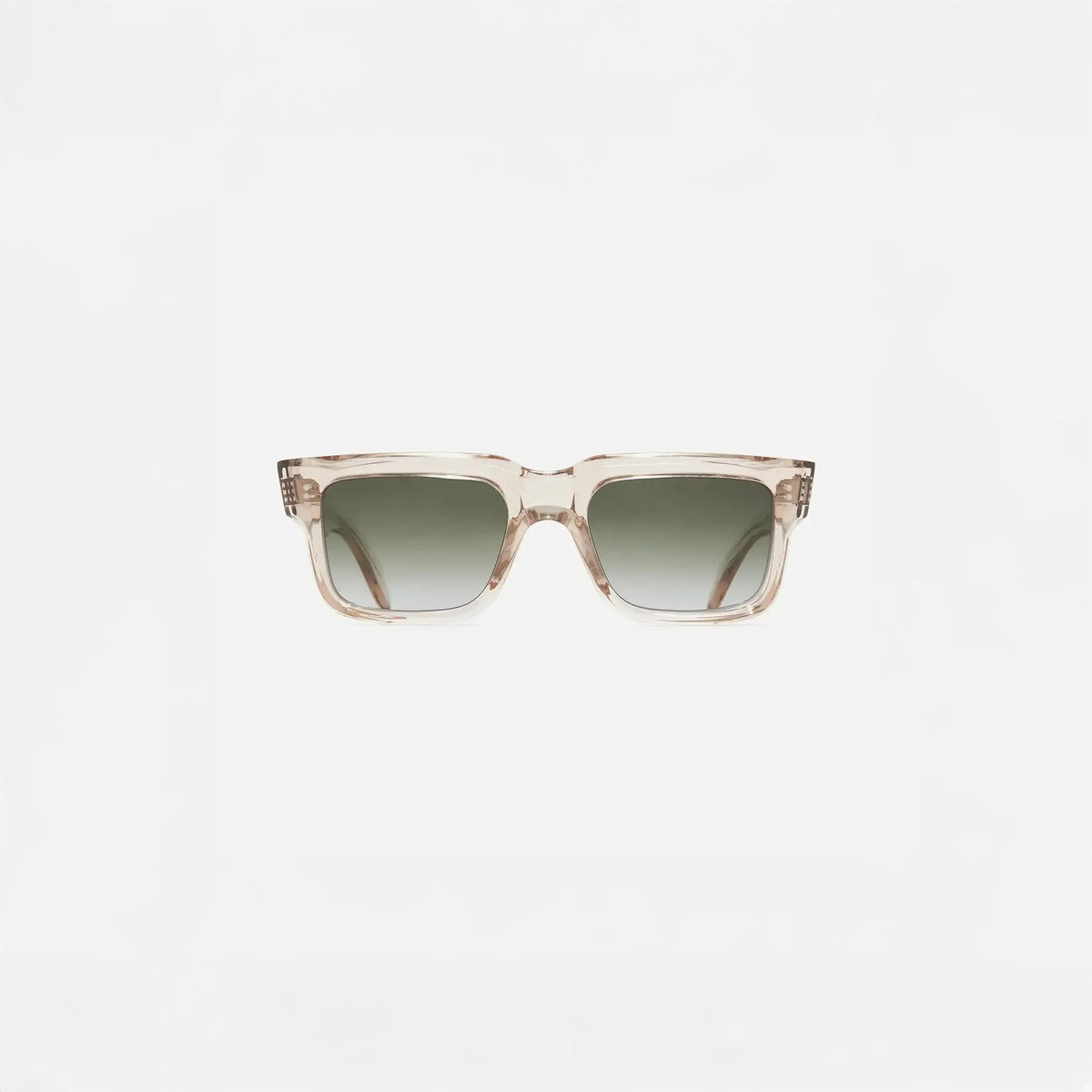 
Cutler and Gross Square Sunglasses 1403 in Sand Crystal, front view.
