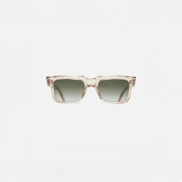 Cutler and Gross Square Sunglasses 1403 in Sand Crystal, front view.|sand crystal