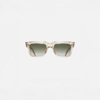 Cutler and Gross Square Sunglasses 1403 in Sand Crystal, front view.|sand crystal