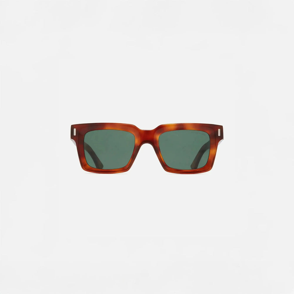 Cutler and Gross Square Sunglasses 1386 in Honey Havana, front view.|honey havana