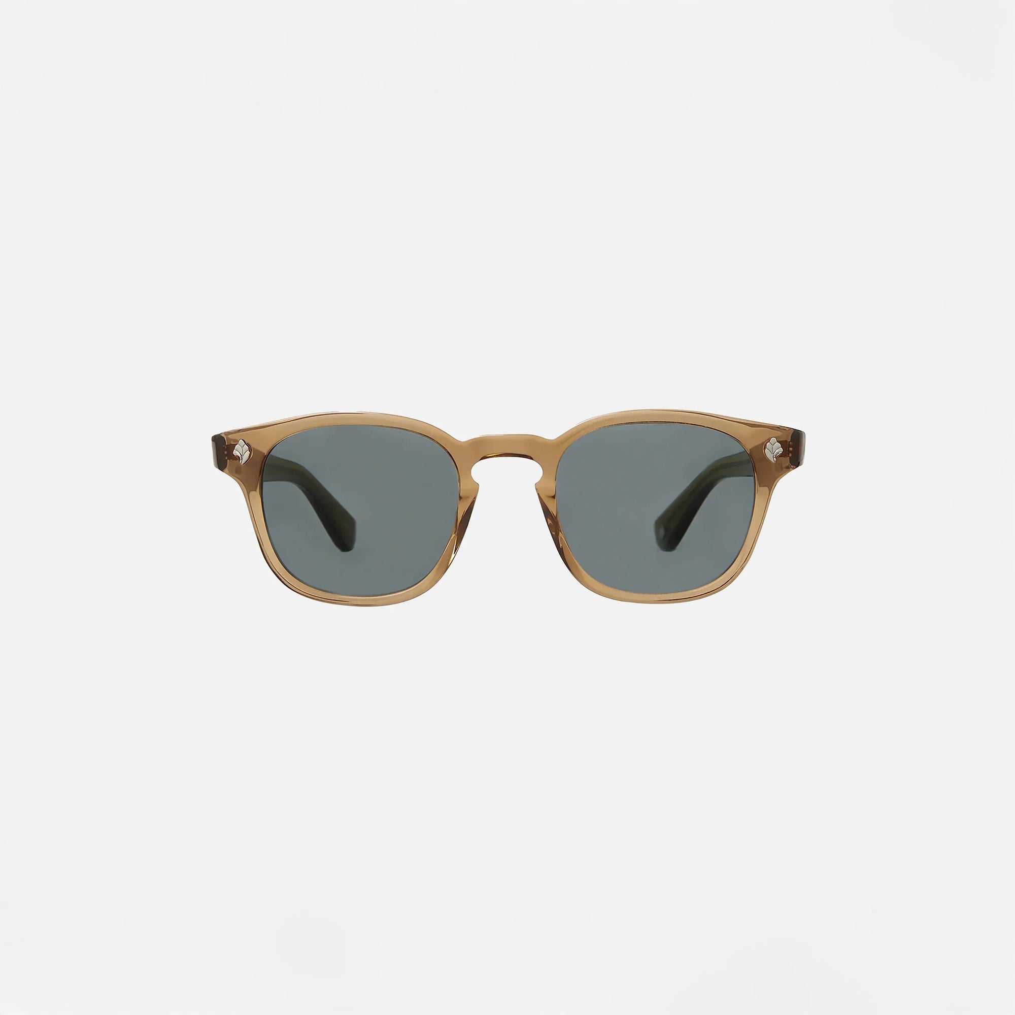 Garrett Leight Ace Sun Sunglasses in Caramel, front view.|caramel