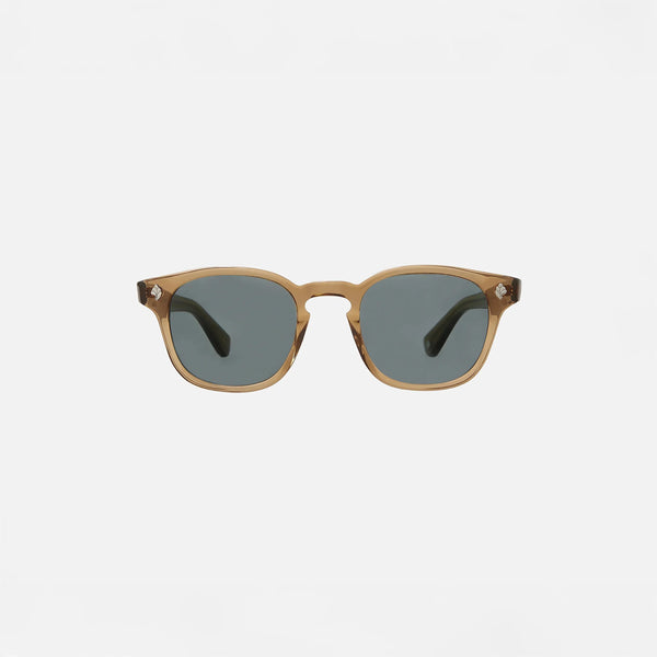 Garrett Leight Ace Sun Sunglasses in Caramel, front view.