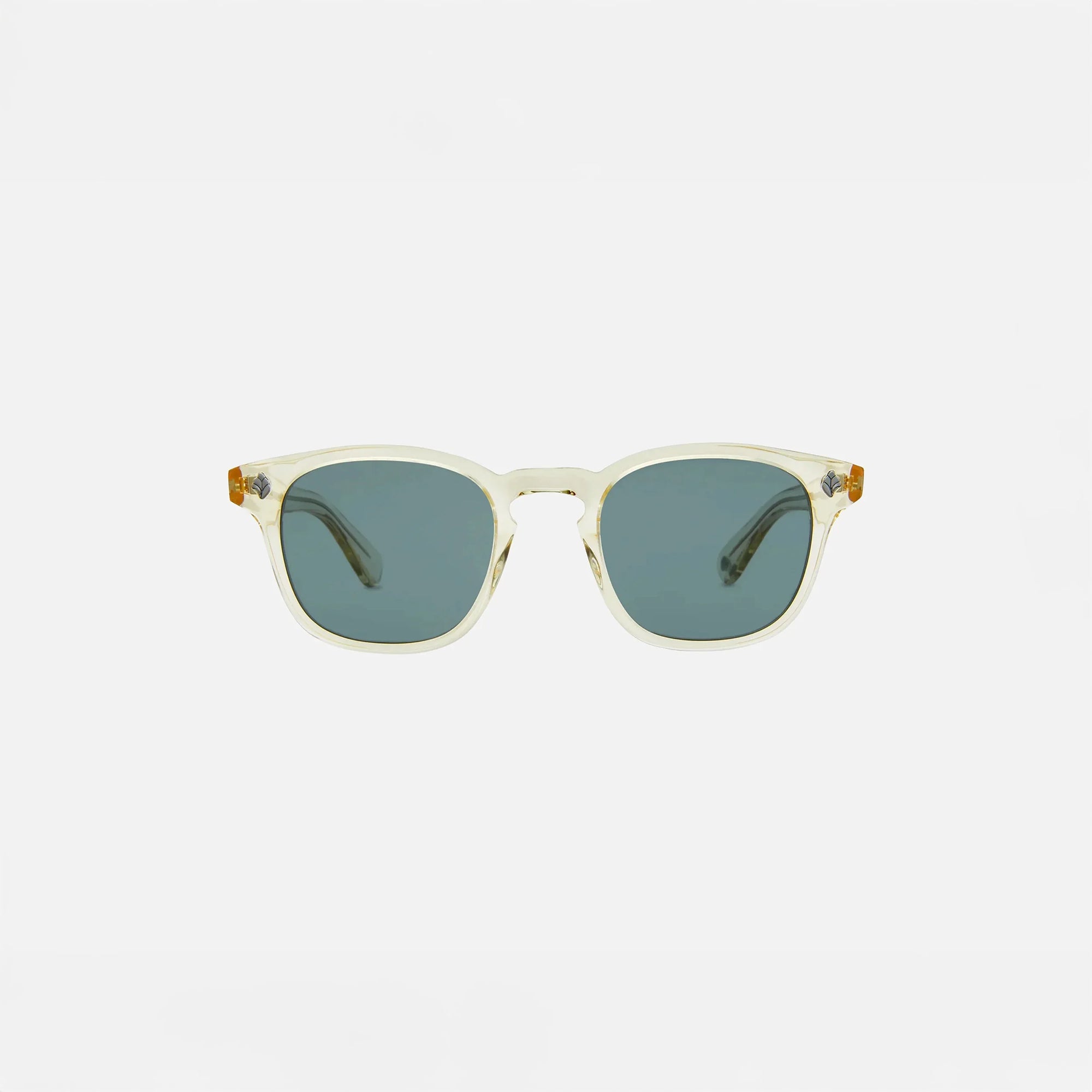 Garrett Leight Ace Sun Sunglasses in Pure Glass, front view.|pure glass