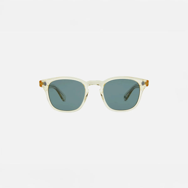 Garrett Leight Ace Sun Sunglasses in Pure Glass, front view.