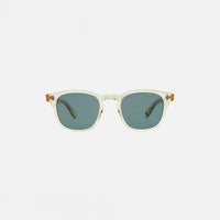 Garrett Leight Ace Sun Sunglasses in Pure Glass, front view.