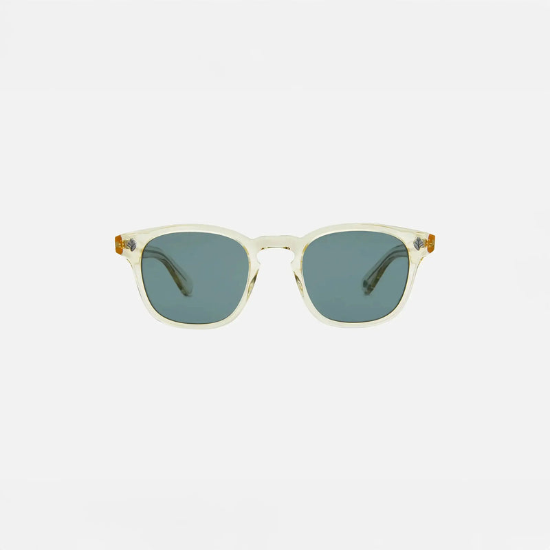 Garrett Leight Ace Sun Sunglasses in Pure Glass, front view.|pure glass