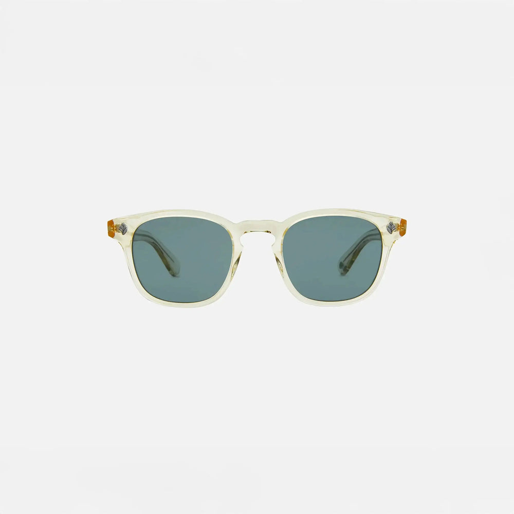 Garrett Leight Ace Sun Sunglasses in Pure Glass, front view.|pure glass