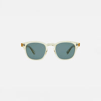 Garrett Leight Ace Sun Sunglasses in Pure Glass, front view.|pure glass