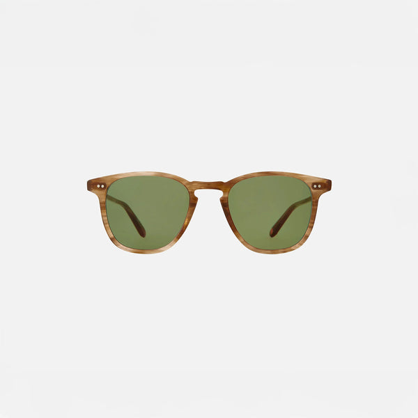 Garrett Leight Brooks Sun Sunglasses in Pacific Teak, front view.