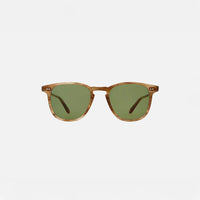 Garrett Leight Brooks Sun Sunglasses in Pacific Teak, front view. | Pacific Teak