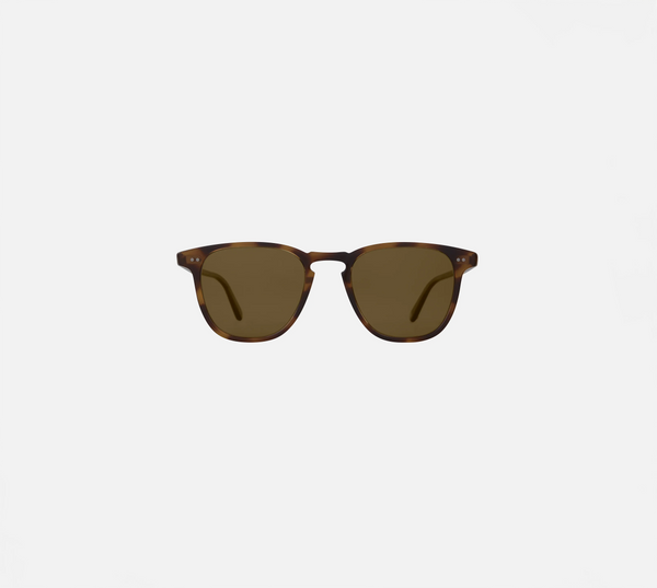 Garrett Leight Brooks Sun Sunglasses in Spotted Brown Shell, front view.