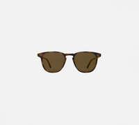 Garrett Leight Brooks Sun Sunglasses in Spotted Brown Shell, front view.