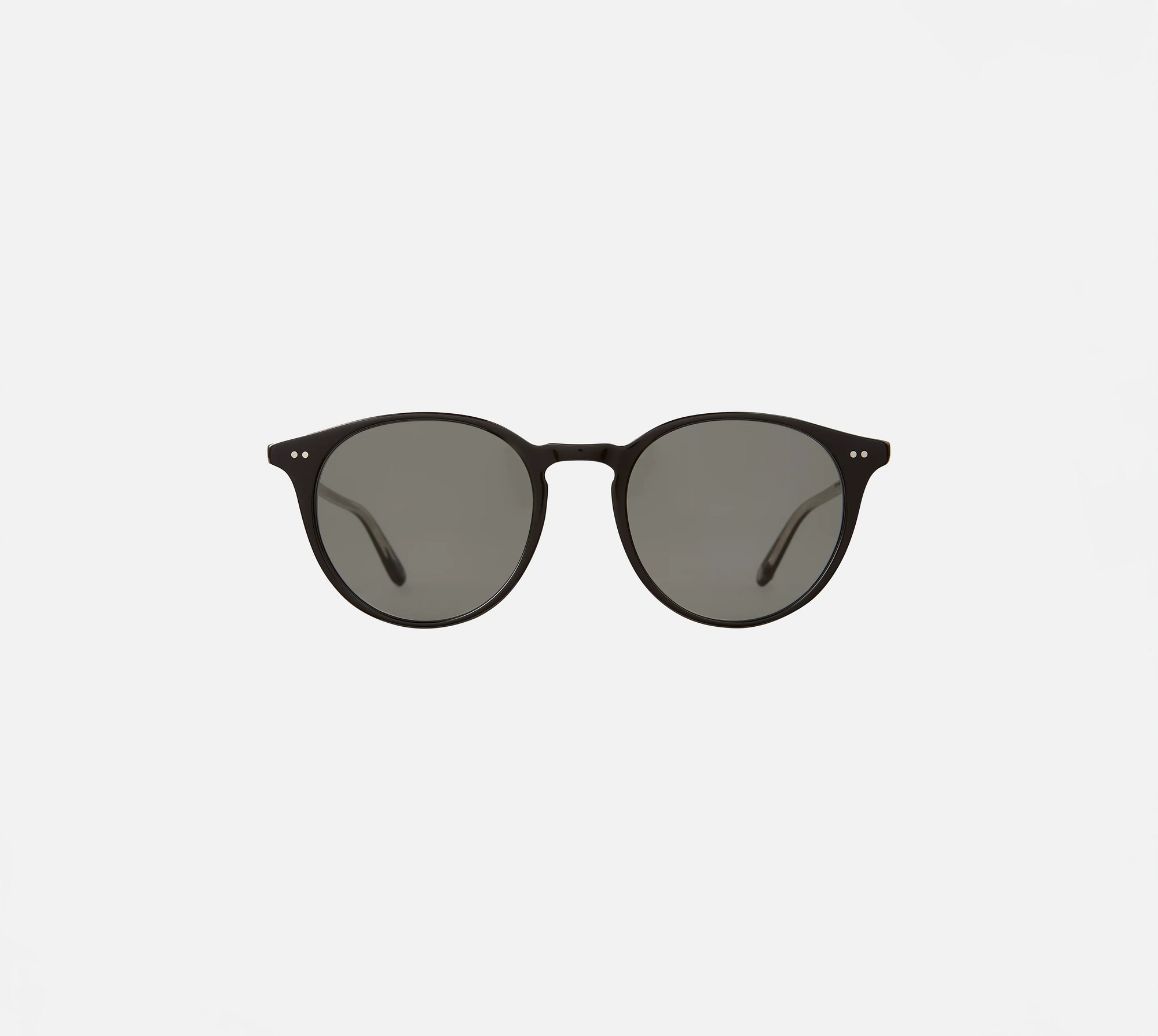 Garrett Leight Clune Sun Sunglasses in Black, front view.|black