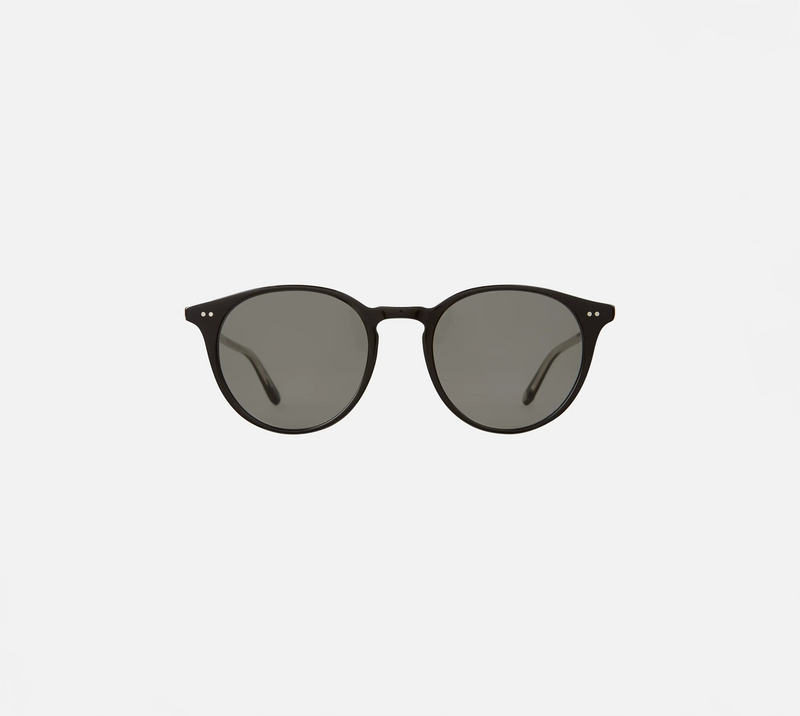 Garrett Leight Clune Sun Sunglasses in Black, front view.|black