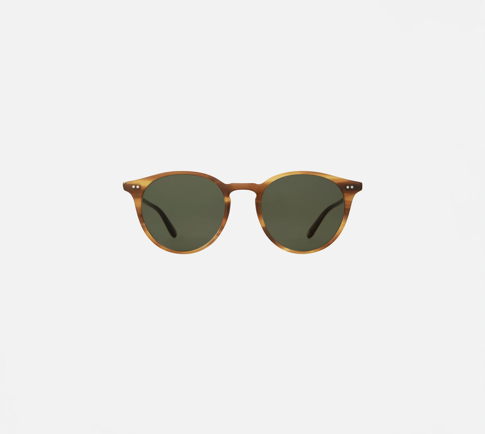 Garrett Leight Clune Sun Sunglasses in True Demi, front view.