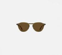 Garrett Leight Hampton Sun Sunglasses in Olive Tortoise, front view.|olive tortoise