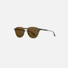 Garrett Leight Hampton Sun Sunglasses in Olive Tortoise, side view.|olive tortoise