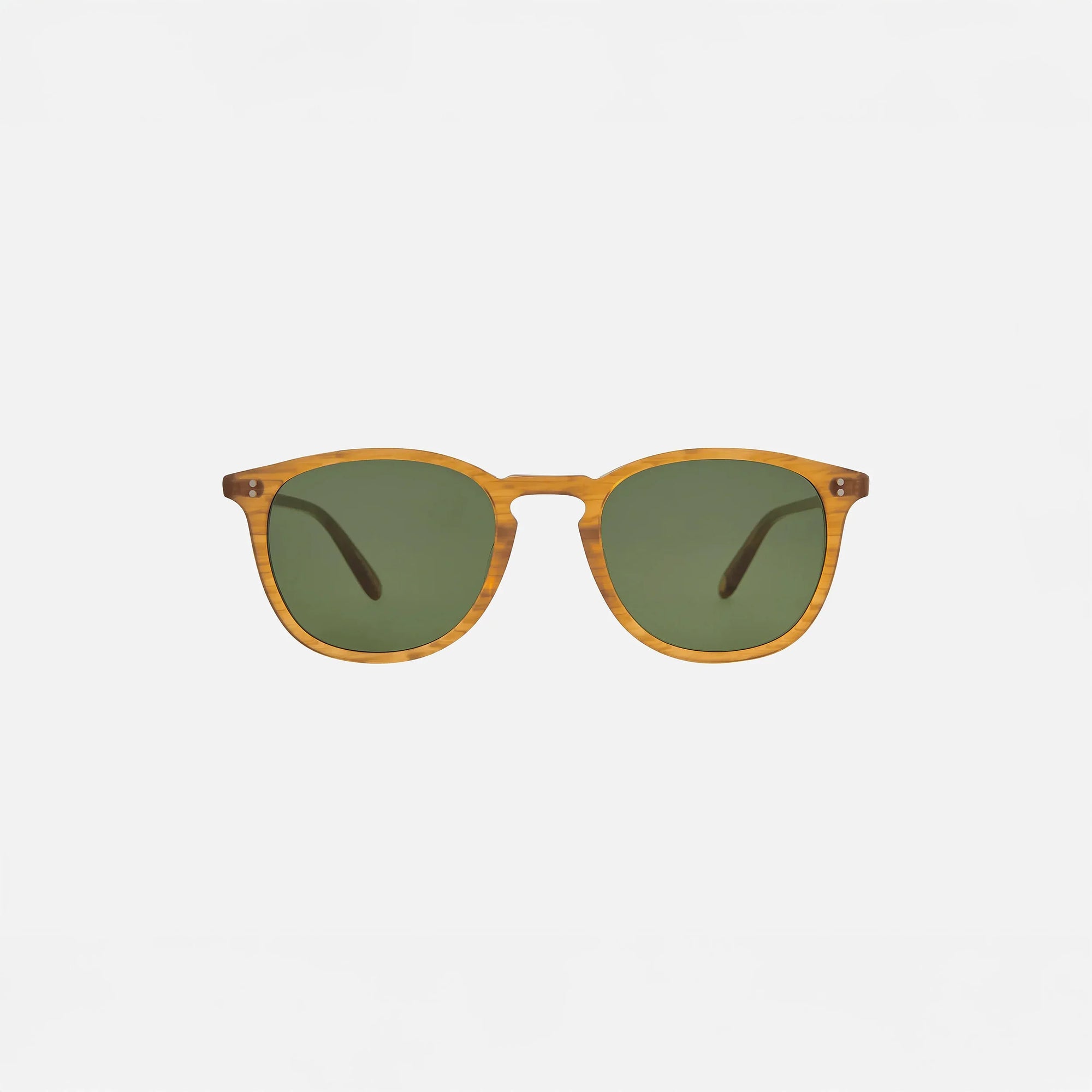 Garrett Leight Kinney Sun Sunglasses in Butterscotch, front view.| butterscotch