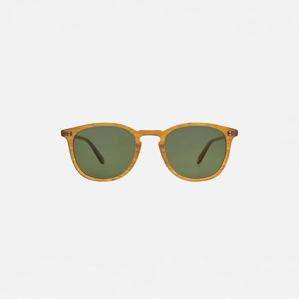 Garrett Leight Kinney Sun Sunglasses in Butterscotch, front view.