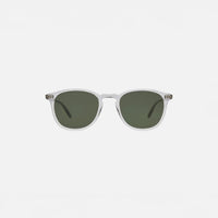 Garrett Leight Kinney Sun Sunglasses in Light Light Grey, front view.