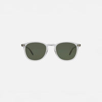 Garrett Leight Kinney Sun Sunglasses in Light Light Grey, front view. | light light grey