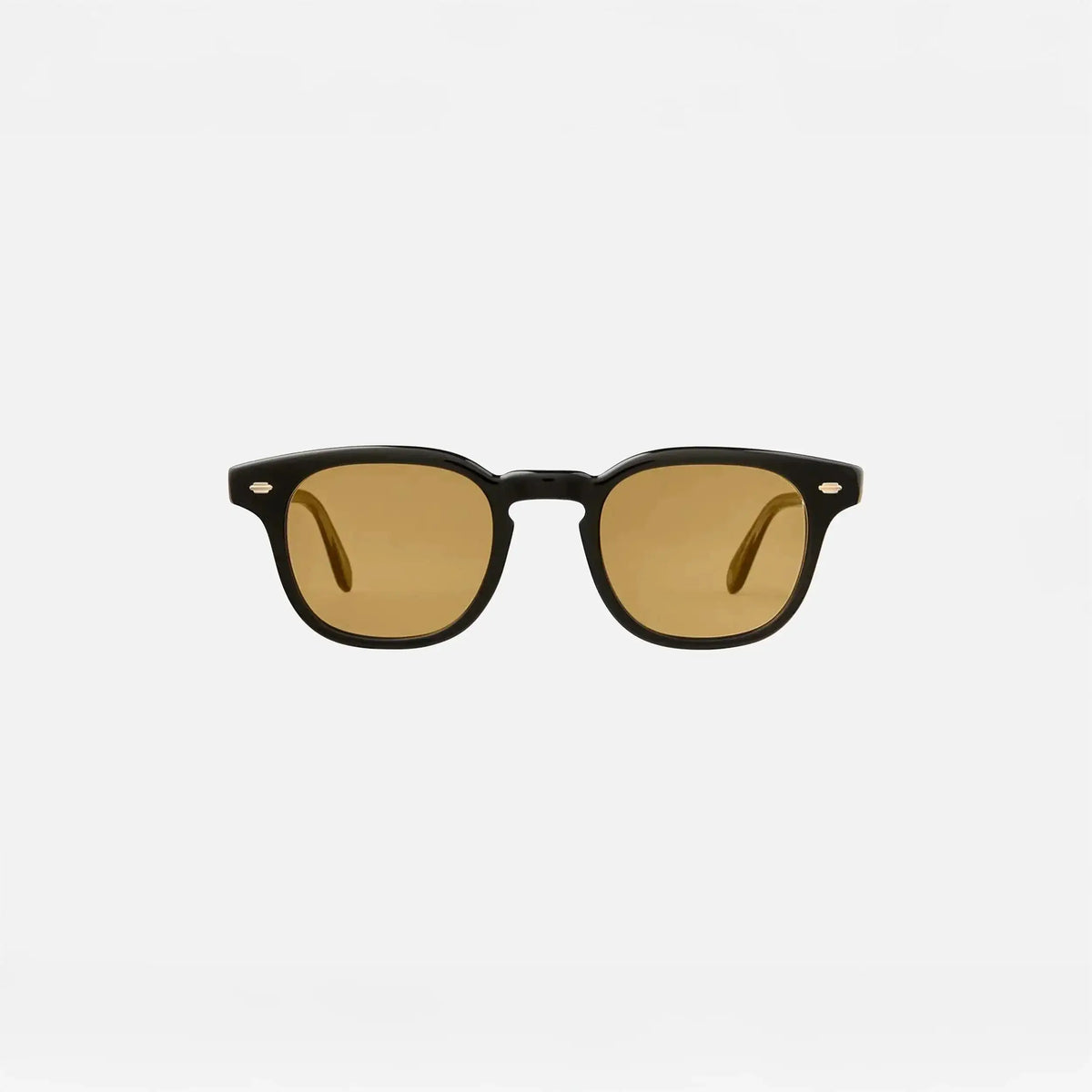 
Garrett Leight Sherwood Sun Sunglasses in Black, front view.