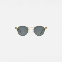 Garrett Leight Hampton Sun Sunglasses in Pure Glass, front view.
