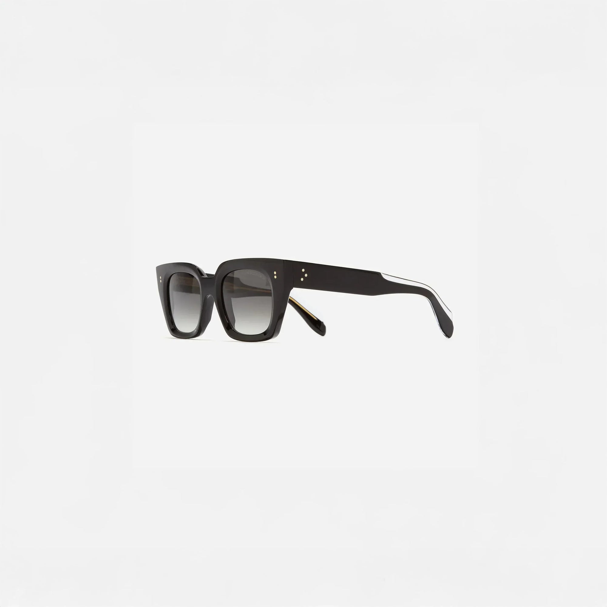 Womens Cutler and Gross Square Sunglasses 1422 in Black, side view.|black