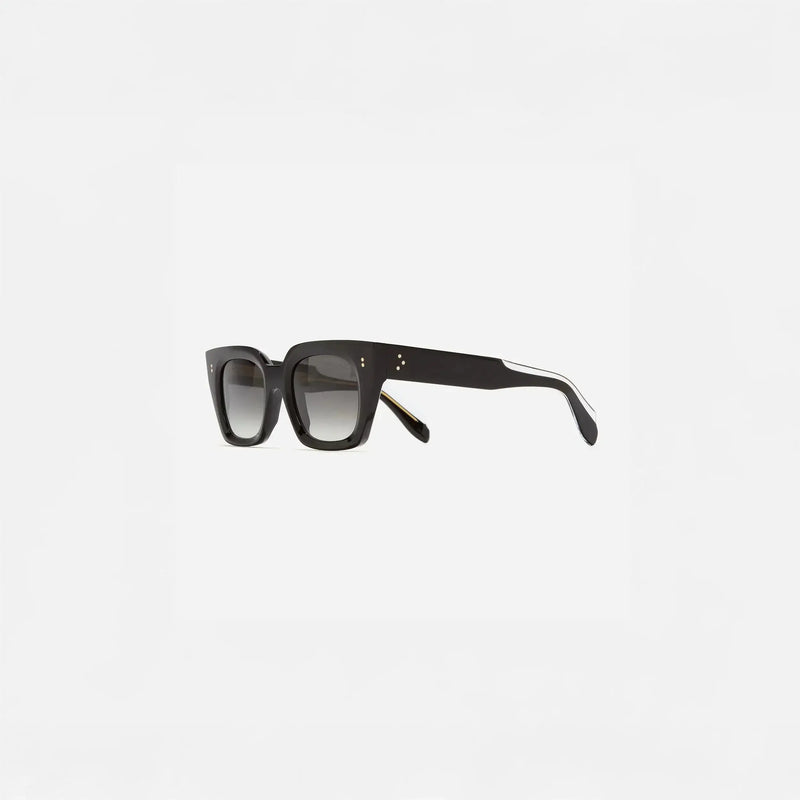 Womens Cutler and Gross Square Sunglasses 1422 in Black, side view.|black