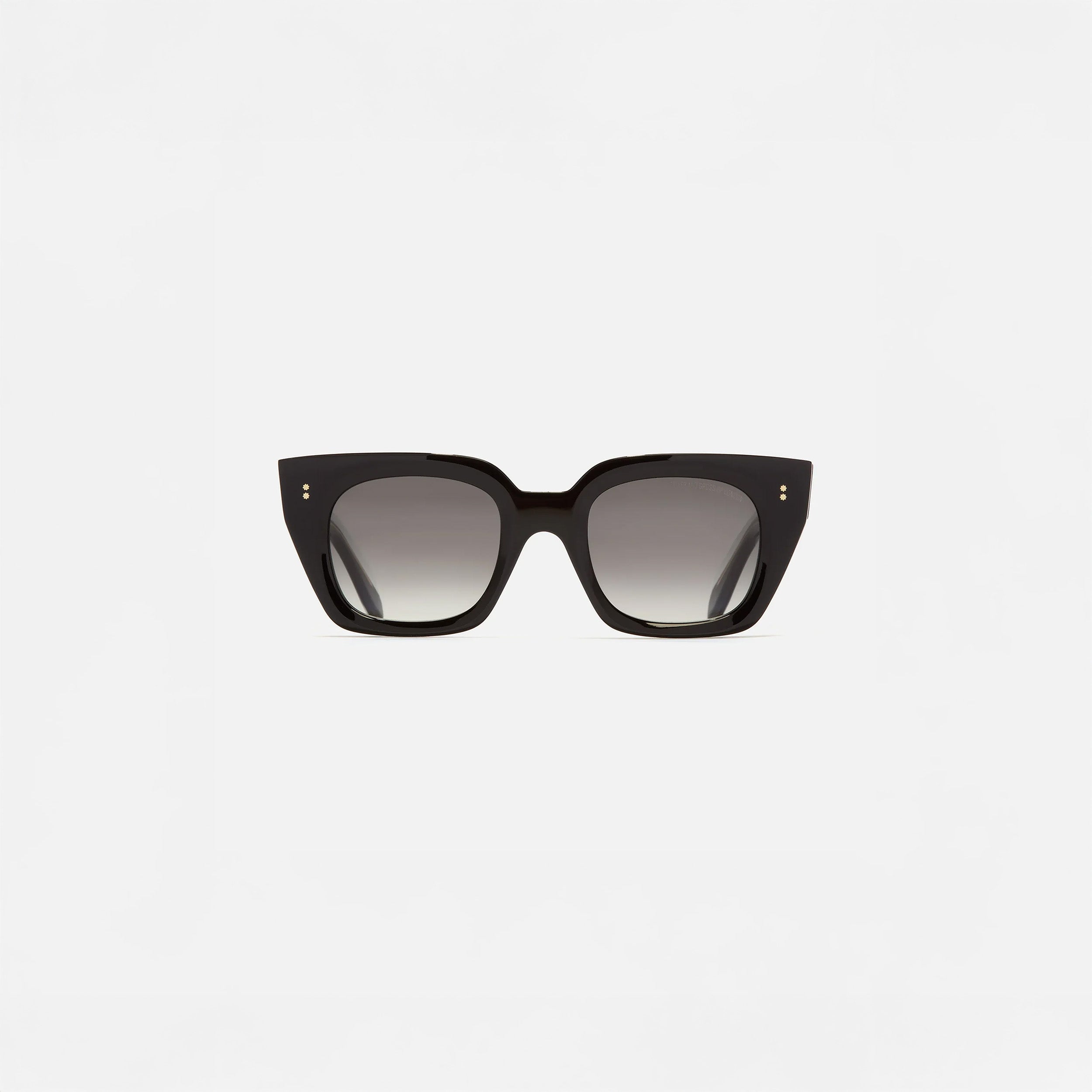 Womens Cutler and Gross Square Sunglasses 1422 in Black, front view.