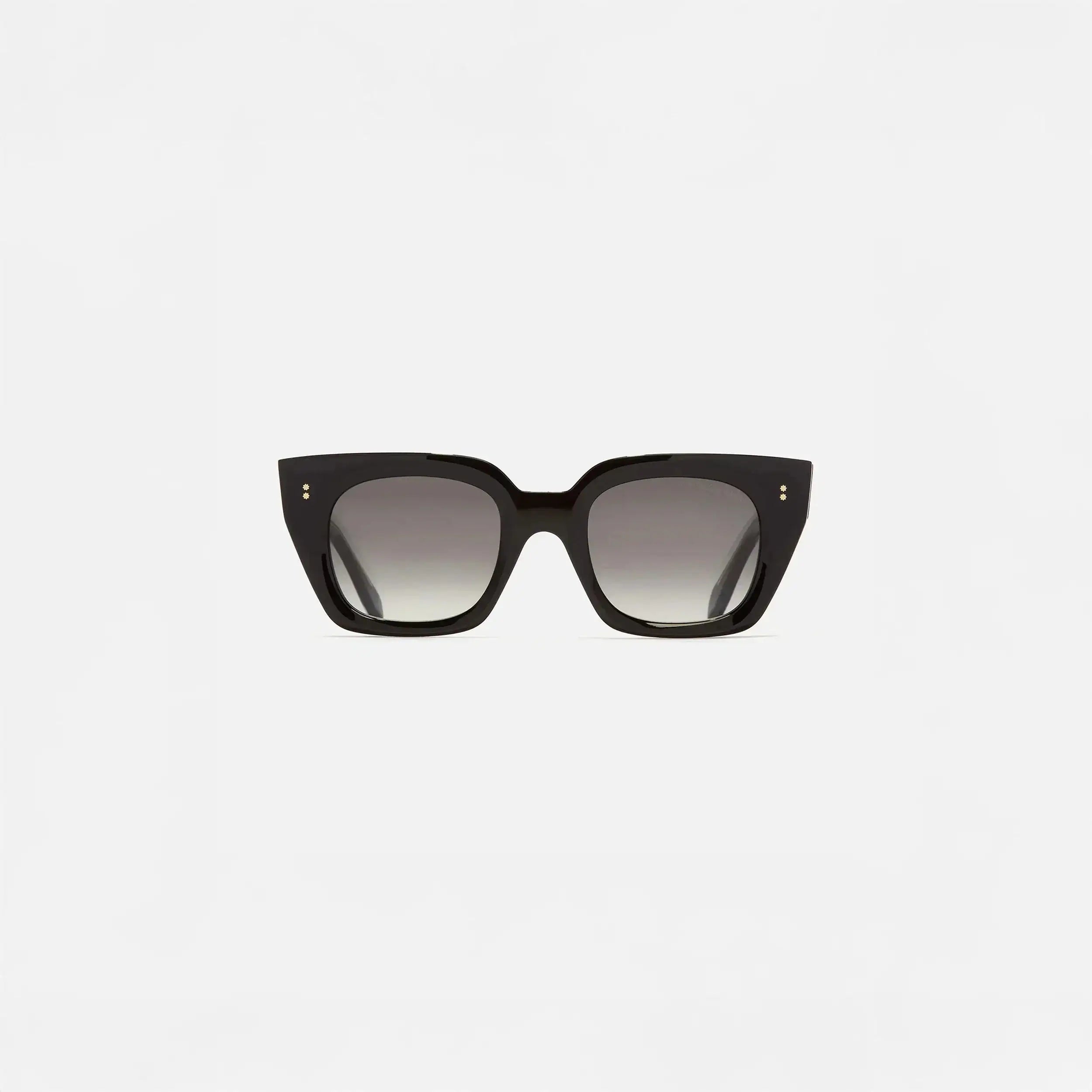 Womens Cutler and Gross Square Sunglasses 1422 in Black, front view.|black