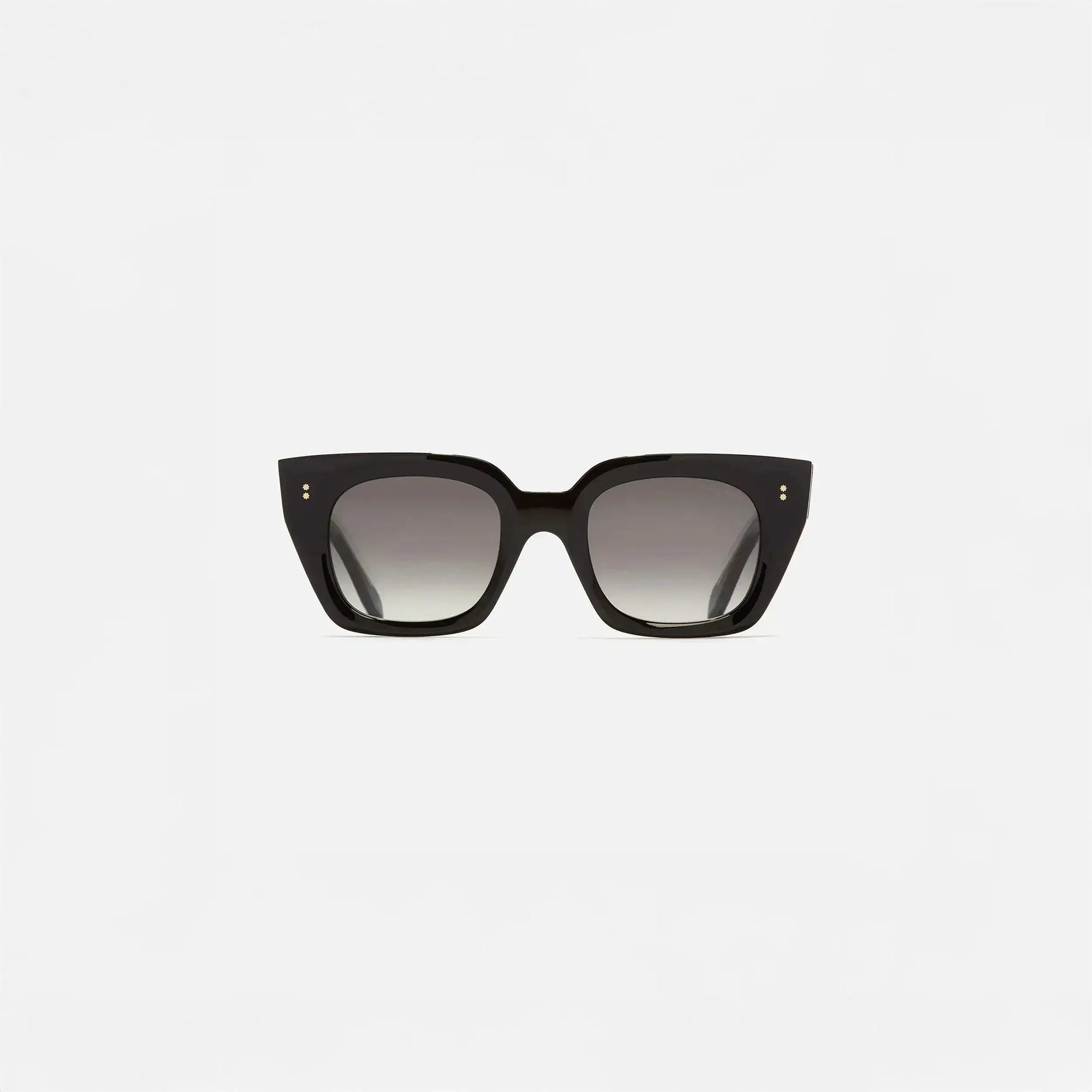 Womens Cutler and Gross Square Sunglasses 1422 in Black, front view.|black