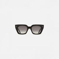 Womens Cutler and Gross Square Sunglasses 1422 in Black, front view.|black