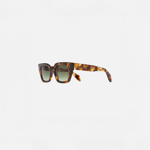 Womens Cutler and Gross Square Sunglasses 1422 in Old Brown Havana, side view.