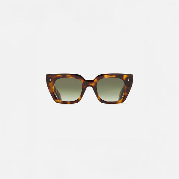 Womens Cutler and Gross Square Sunglasses 1422 in Old Brown Havana, front view.