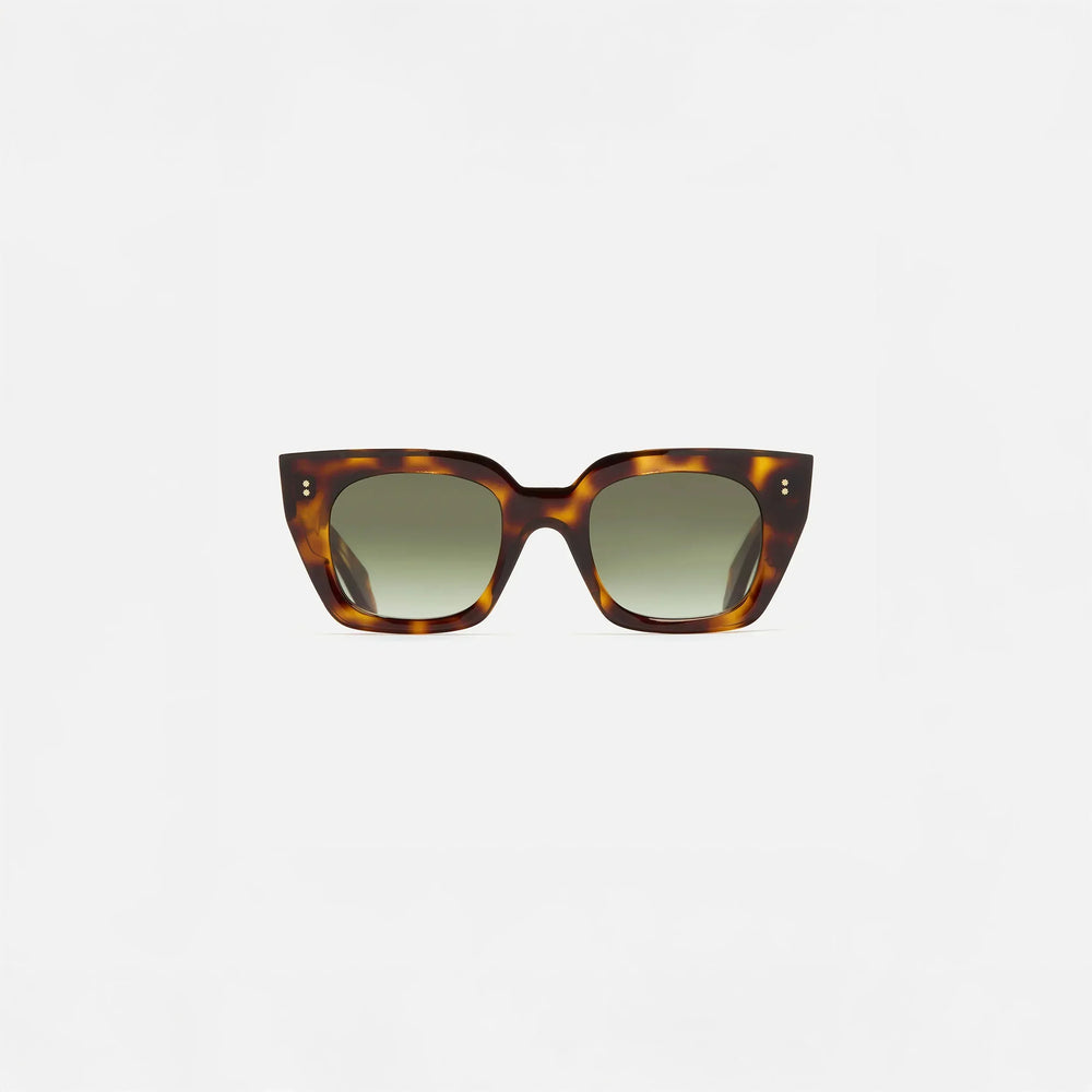 Womens Cutler and Gross Square Sunglasses 1422 in Old Brown Havana, front view.