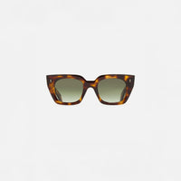 Womens Cutler and Gross Square Sunglasses 1422 in Old Brown Havana, front view.