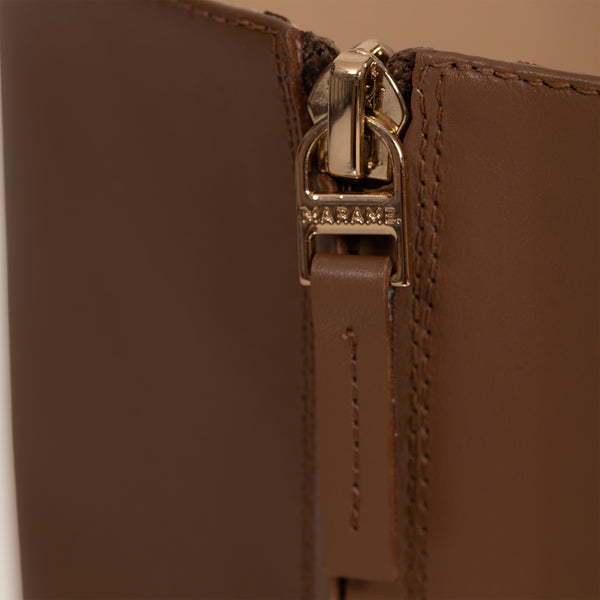 Marame Leather Ankle Boots in Brown, detail.