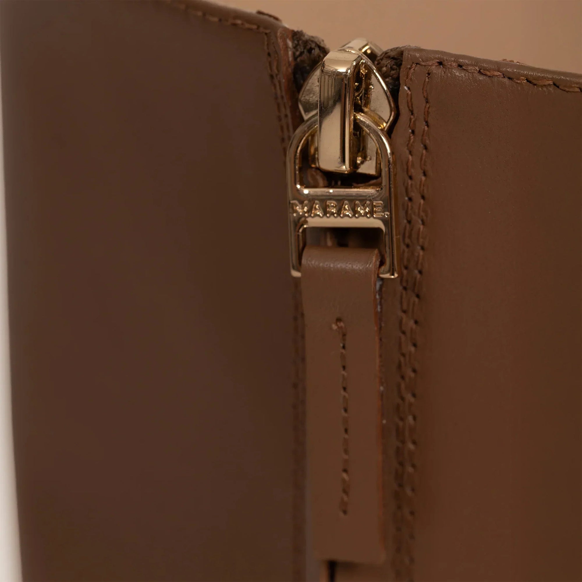 Marame Leather Ankle Boots in Brown, detail. |brown