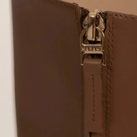 Marame Leather Knee-High Boots in Brown, closeup. |brown