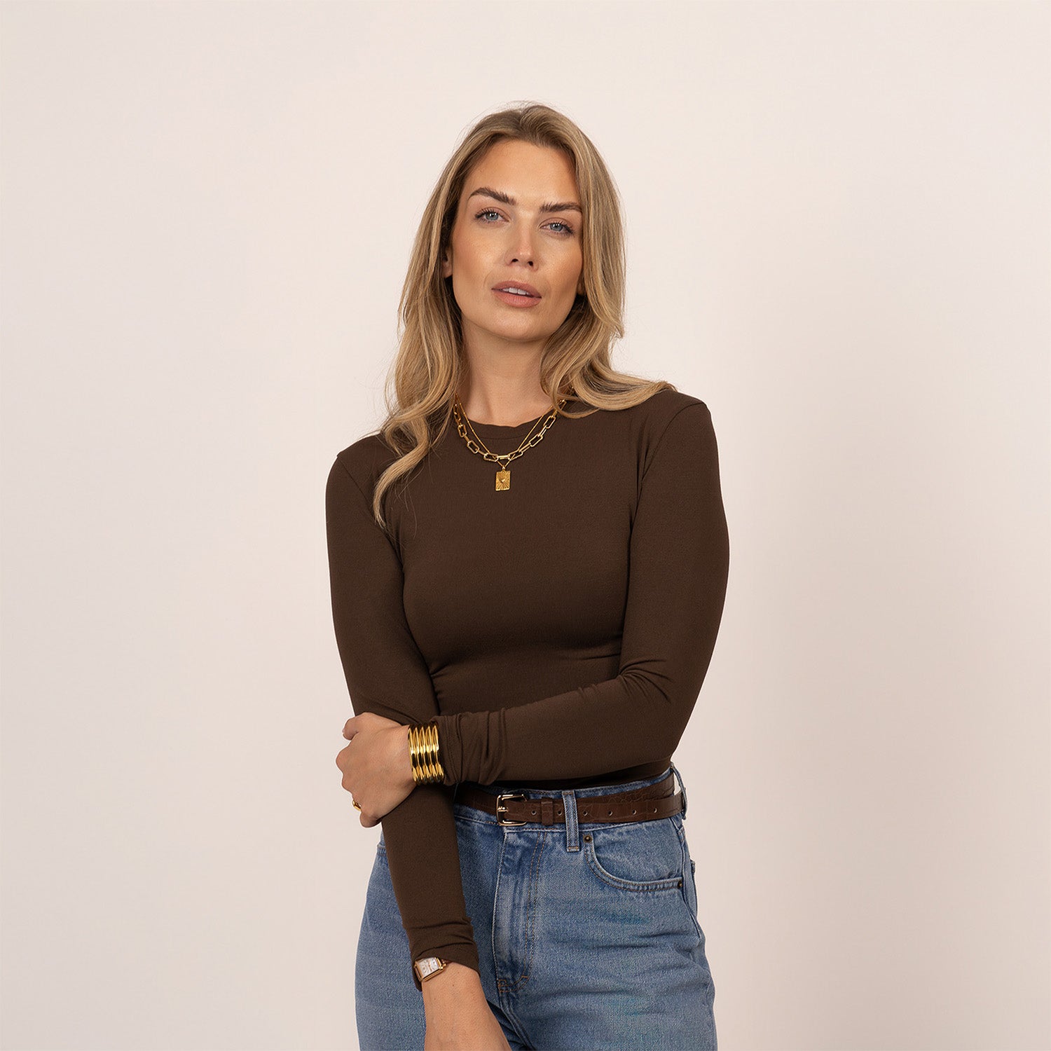 Long Sleeve Fitted T-Shirt